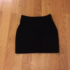 Black mini skirt